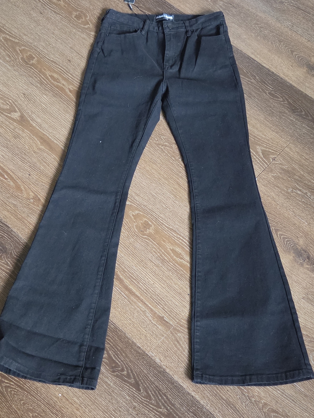 NWT Fashion Nova Harper Sculpting Black Flare 11 Stretch Jeans High Rise 30x33.5